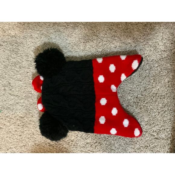Disney Minnie Mouse Beanie - Girls 2T, Red/White/Black - Picture 2 of 2